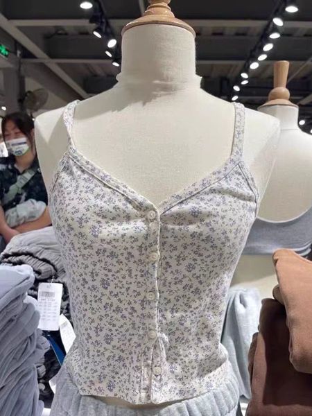 women s tanks camis floral print slim crop summer casual sweet v neck sleeveless short blouses vintage chic cotton 230308, White
women s tanks camis floral print slim crop summer casual sweet v neck sleeveless short blouses vintage chic cotton 230308, White