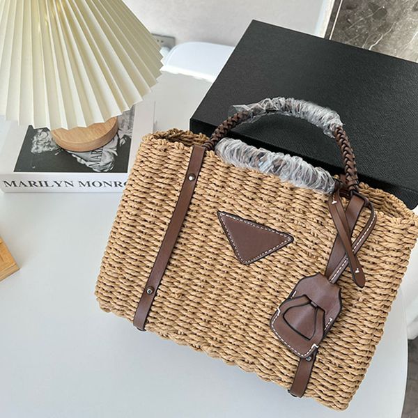 straw bag shopping bag women handbag tote purse braided handle fashion letter triangle decoration woven and genuine leather large capacity h
straw bag shopping bag women handbag tote purse braided handle fashion letter triangle decoration woven and genuine leather large capacity h