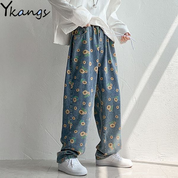 men's jeans plus size loose sunflower printed jean blue wide leg denim pants hip hop high waist flower pattern joggers harajuku 230308
men's jeans plus size loose sunflower printed jean blue wide leg denim pants hip hop high waist flower pattern joggers harajuku 230308