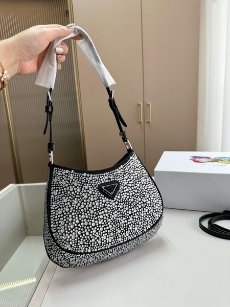 designer fashion women handbag messenger bag solid color versatile underarm drill bag
designer fashion women handbag messenger bag solid color versatile underarm drill bag