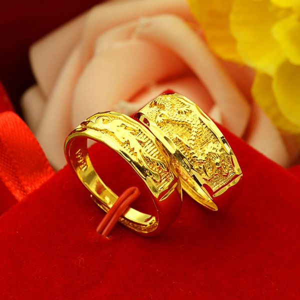 women men ring set couple ring band dragon phoenix wedding solid 18k yellow gold filled classic fashion jewelry gift size adjust, Golden;silver
women men ring set couple ring band dragon phoenix wedding solid 18k yellow gold filled classic fashion jewelry gift size adjust, Golden;silver