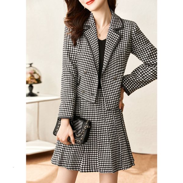 two piece dress vimly 2023 spring plaid skirt suit tweed sets elegant notched colloar blazers jacket short pleated in matching 230308, White
two piece dress vimly 2023 spring plaid skirt suit tweed sets elegant notched colloar blazers jacket short pleated in matching 230308, White