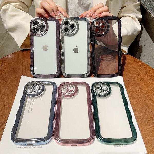 luxury designer wavy lines electroplate phone case for iphone 14 13 12 11 pro max x xs max xr plus transparent soft silicone bumper cover
luxury designer wavy lines electroplate phone case for iphone 14 13 12 11 pro max x xs max xr plus transparent soft silicone bumper cover