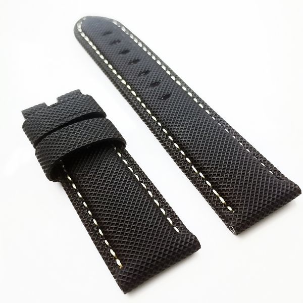 26mm - 22mm black canvas leather band khaki stitch strap fit for pam pam 111 wirst watch, Black;brown
26mm - 22mm black canvas leather band khaki stitch strap fit for pam pam 111 wirst watch, Black;brown