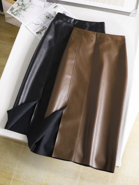 skirts fashion side split faux leather long pencil skirts coffee black pu leather calf long tube skirts 230308
skirts fashion side split faux leather long pencil skirts coffee black pu leather calf long tube skirts 230308