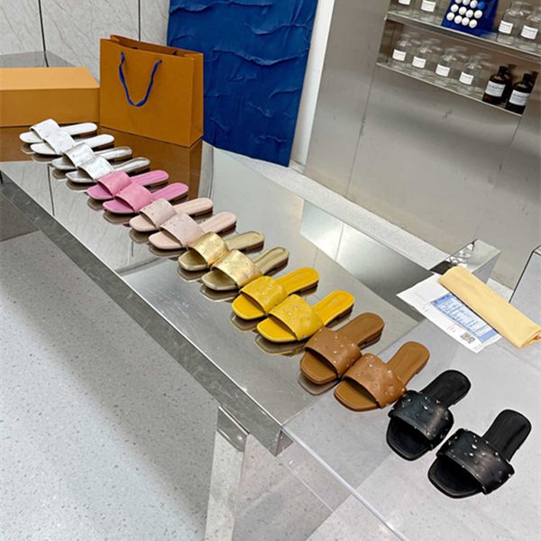 2023 monograms embossed slippers revival mule for women girls slip on leather flat casual shoes leather pool slides sandals summer beach fli, Black
2023 monograms embossed slippers revival mule for women girls slip on leather flat casual shoes leather pool slides sandals summer beach fli, Black