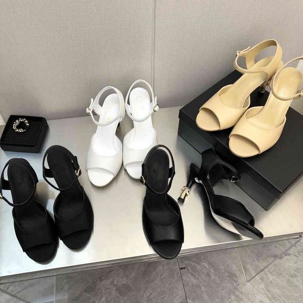 summer sandals women's thick bottom lace up high heels channel leather fashion women's shoes metal buckle designer red shoes women, Black
summer sandals women's thick bottom lace up high heels channel leather fashion women's shoes metal buckle designer red shoes women, Black