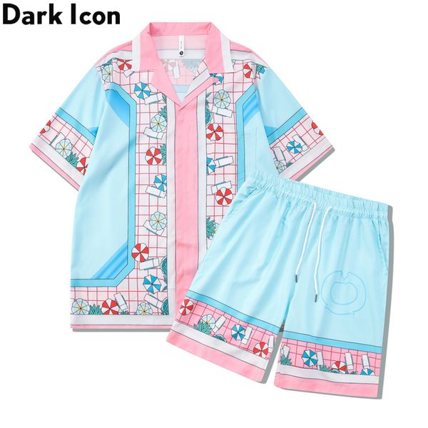 men s polos dark icon geometric fixed printed hawaiian shirts and shorts summer holiday beach men women sets 230308, White;black
men s polos dark icon geometric fixed printed hawaiian shirts and shorts summer holiday beach men women sets 230308, White;black