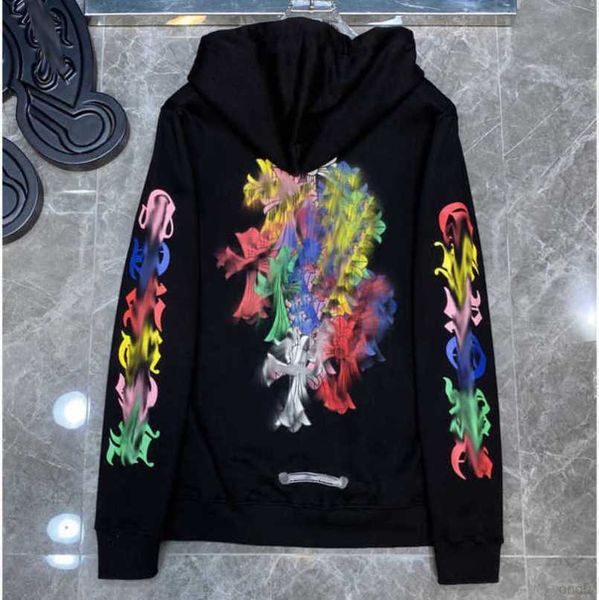 men's luxury fashion sweatshirts designer classic hoodies ch zipper hooded sweater casual men women cross pullover sanskrit hoodie coat, Black
men's luxury fashion sweatshirts designer classic hoodies ch zipper hooded sweater casual men women cross pullover sanskrit hoodie coat, Black