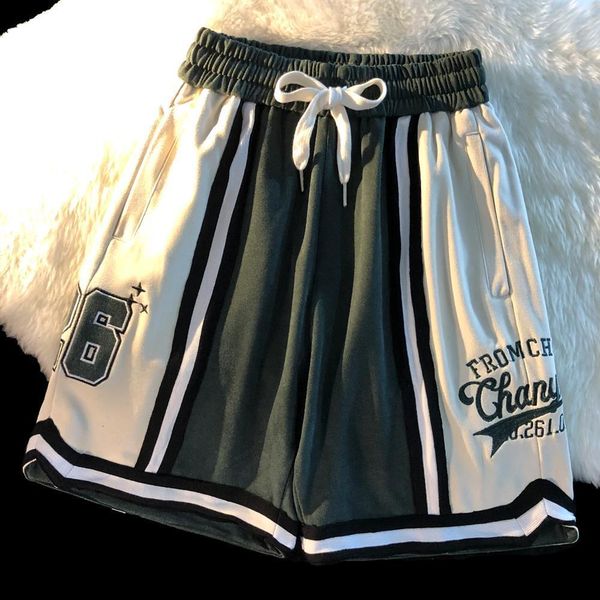 women s shorts vintage hiphop women 2023 trend summer streetwear couple sports pants preppy style embroidered basketball 230308, White;black
women s shorts vintage hiphop women 2023 trend summer streetwear couple sports pants preppy style embroidered basketball 230308, White;black