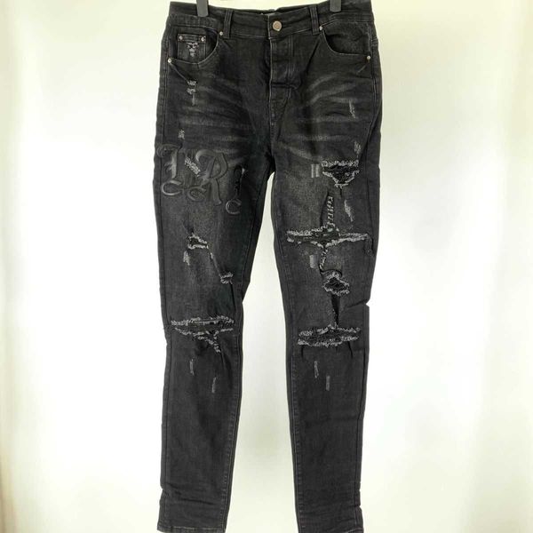 jeans men pants ammir patchwork embroidery letters worn damaged holes slim fit black fashion designer brand niche ins celebrity casual leisu, Blue
jeans men pants ammir patchwork embroidery letters worn damaged holes slim fit black fashion designer brand niche ins celebrity casual leisu, Blue