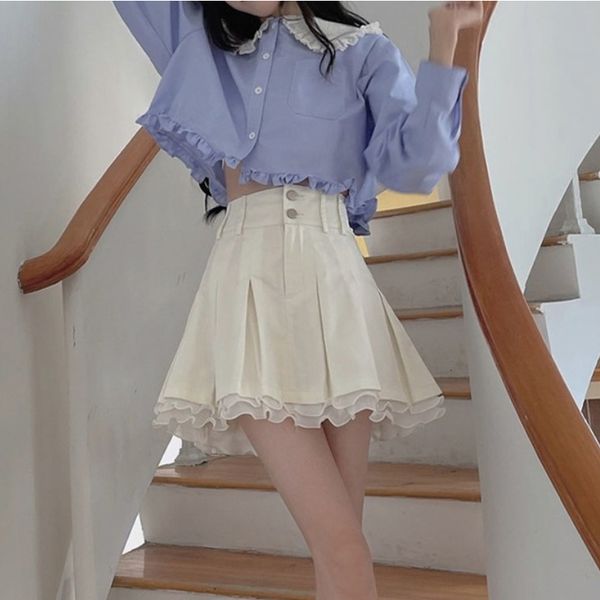 skirts houzhou kawaii lolita pleated skirt women japanese sweet fairycore high waisted lace patchwork a-line mini skirts soft girl 230308, Black
skirts houzhou kawaii lolita pleated skirt women japanese sweet fairycore high waisted lace patchwork a-line mini skirts soft girl 230308, Black