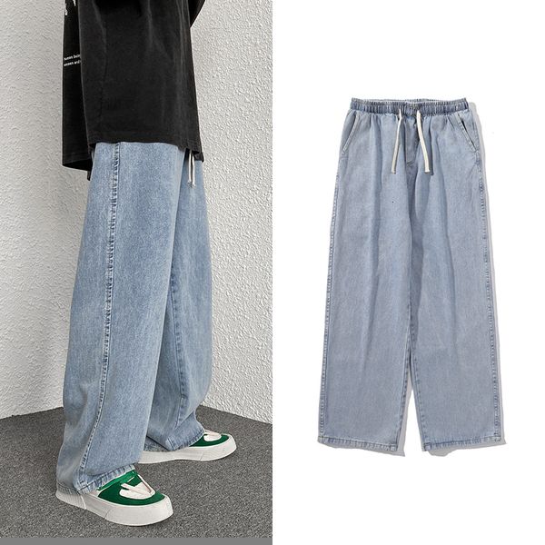 men's jeans plus size 4xl 5xl straight jeans men fashion casual loose wide legs drawstring designer male denim trousers streetwear 2303, Blue
men's jeans plus size 4xl 5xl straight jeans men fashion casual loose wide legs drawstring designer male denim trousers streetwear 2303, Blue