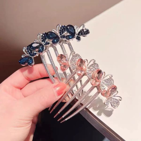 hairpins butterfly crystal rhinestones flower hair combs clip headwear vintage hairpins women hair accessories bridal wedding headdress, Golden;silver
hairpins butterfly crystal rhinestones flower hair combs clip headwear vintage hairpins women hair accessories bridal wedding headdress, Golden;silver