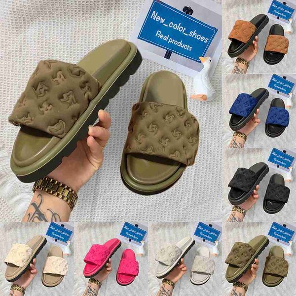 pool pillow flat comfort designer slippers embossed mules sandals slides mens womens shoes summer nylon cool luxury slipper sandal white, Black
pool pillow flat comfort designer slippers embossed mules sandals slides mens womens shoes summer nylon cool luxury slipper sandal white, Black