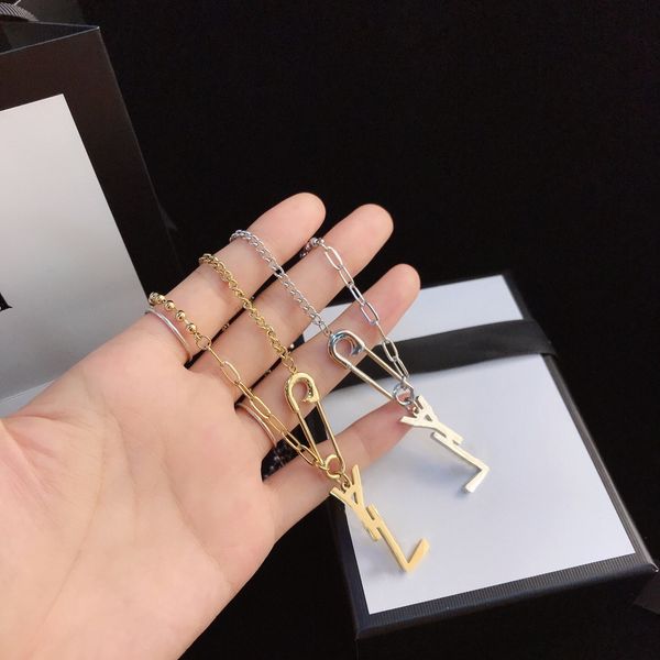 never fade 18k gold plated luxury designer pendant necklace stainless steel letter pendant necklace beaded jewelry accessories womens weddin, Silver
never fade 18k gold plated luxury designer pendant necklace stainless steel letter pendant necklace beaded jewelry accessories womens weddin, Silver
