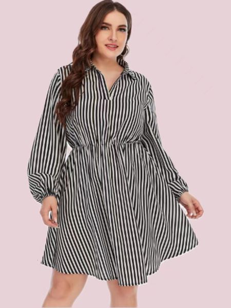 plus size dresses lapel printed lantern sleeves size fashion casual loose party office women clothing 230307, Black
plus size dresses lapel printed lantern sleeves size fashion casual loose party office women clothing 230307, Black