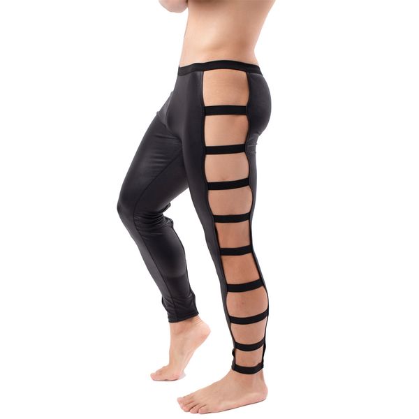 women's pants s fashion mens leather black pu side hollow out leggings wetlook tights bar performance streetwear clubwear 230308, Black;white
women's pants s fashion mens leather black pu side hollow out leggings wetlook tights bar performance streetwear clubwear 230308, Black;white