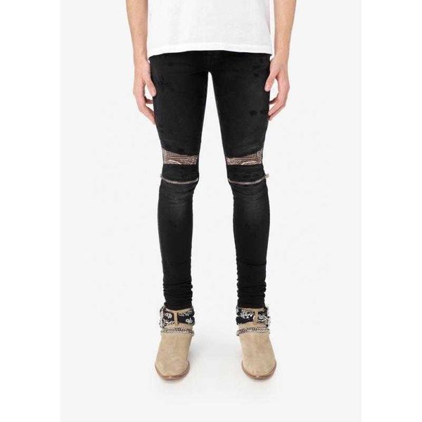 jeans men pants ammir black zipper positioning printing men's slim high street wash trousers elastic style fashion designer brand niche, Blue
jeans men pants ammir black zipper positioning printing men's slim high street wash trousers elastic style fashion designer brand niche, Blue