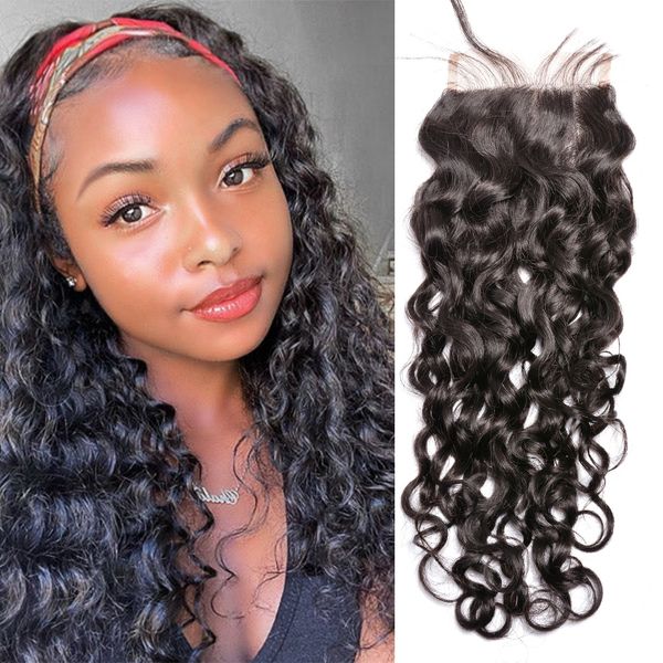 sale water wave lace closure 100% indian remy hair weave big curly part 4x4 5x5 6x6 lace closure hairpieces natural color dyeable greatremy, Black
sale water wave lace closure 100% indian remy hair weave big curly part 4x4 5x5 6x6 lace closure hairpieces natural color dyeable greatremy, Black