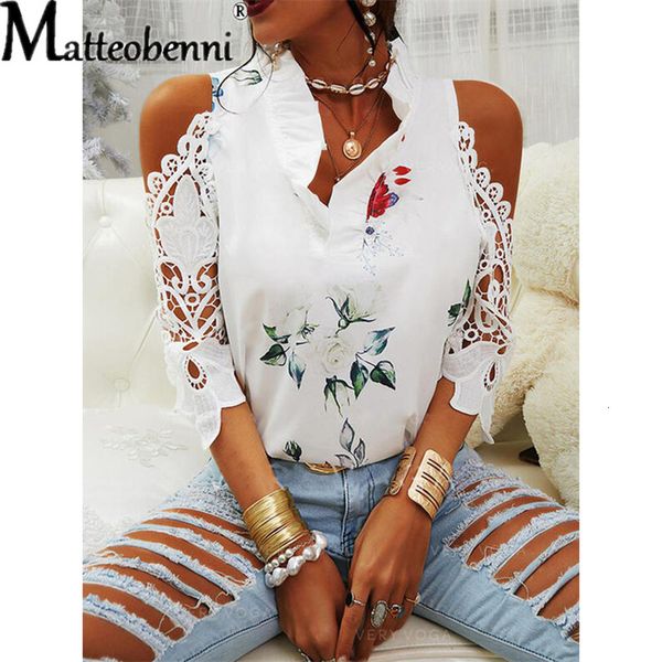 women s t shirt summer lace patchwork half sleeve off shoulder v neck women t shirts ladies floral print street casual loose blouse 230307, White
women s t shirt summer lace patchwork half sleeve off shoulder v neck women t shirts ladies floral print street casual loose blouse 230307, White