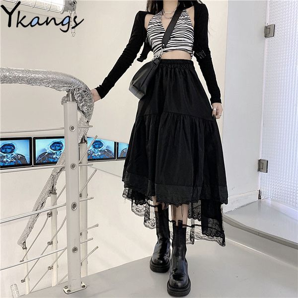 skirts y2k gothic tulle pleated skirt black lace stitching irregular midi skirt women vintage high waist long skirt korea solid hip hop 2303
skirts y2k gothic tulle pleated skirt black lace stitching irregular midi skirt women vintage high waist long skirt korea solid hip hop 2303