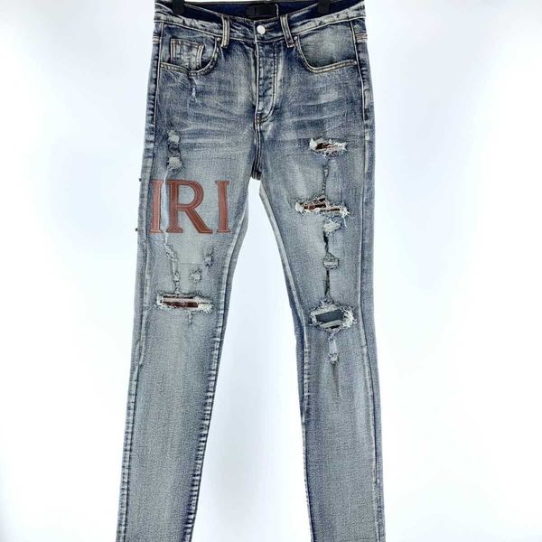 jeans men pants ammir high street fashion brand light blue holes damaged leather panel letter slim elastic fit designer niche ins celebrity
jeans men pants ammir high street fashion brand light blue holes damaged leather panel letter slim elastic fit designer niche ins celebrity