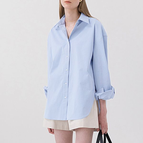 women's blouses shirts 100% cotton women's shirt autumn solid color button turn-down collar long-sleeved casual loose ladies ol sh, White
women's blouses shirts 100% cotton women's shirt autumn solid color button turn-down collar long-sleeved casual loose ladies ol sh, White