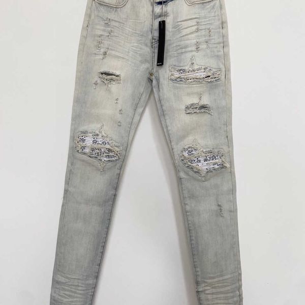 jeans men pants ammir high street pattern cashew nut sticking cloth scrape bleach wash slim fit denim men's fashion designer brand nich, Blue
jeans men pants ammir high street pattern cashew nut sticking cloth scrape bleach wash slim fit denim men's fashion designer brand nich, Blue