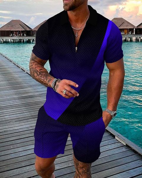 men s polos summer hawaii tracksuit suit polo shirt 2 piece sets for business fashion casual printed trun down collar outfits 230308, White;black
men s polos summer hawaii tracksuit suit polo shirt 2 piece sets for business fashion casual printed trun down collar outfits 230308, White;black