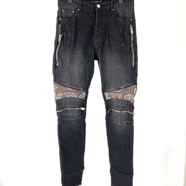 jeans men pants ammir high street fashion brand cashew nut black zipper elastic denim men's designer niche ins celebrity casual leisure, Blue
jeans men pants ammir high street fashion brand cashew nut black zipper elastic denim men's designer niche ins celebrity casual leisure, Blue