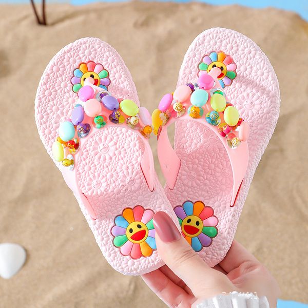 slipper kids slippers for girls sunflower flip flops summer baby pvc soft non slip children beach shoes flat heels cute toddler sandals 2303, Black;grey
slipper kids slippers for girls sunflower flip flops summer baby pvc soft non slip children beach shoes flat heels cute toddler sandals 2303, Black;grey