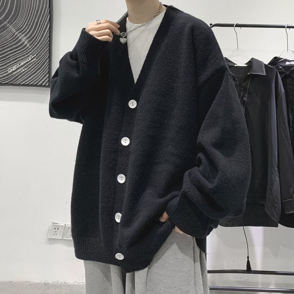 men blends multicolor cardigan sweater warm fashion casual knitted coat loose long sleeved s jumper clothes 230308, Black
men blends multicolor cardigan sweater warm fashion casual knitted coat loose long sleeved s jumper clothes 230308, Black