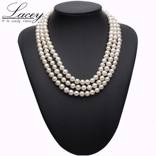 pendant necklaces real pearl necklace silver jewelry freshwater three stand chocker jewelry bridal for women drop 230307
pendant necklaces real pearl necklace silver jewelry freshwater three stand chocker jewelry bridal for women drop 230307