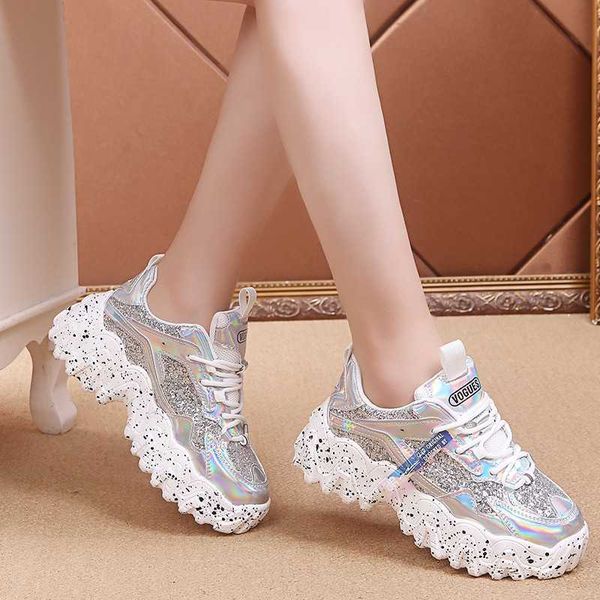 dress shoes chunky sequins women shoes spring trend ladies sneakers female lace up platform shoes wedge vulcanized shoes zapatillas mujer, Black
dress shoes chunky sequins women shoes spring trend ladies sneakers female lace up platform shoes wedge vulcanized shoes zapatillas mujer, Black