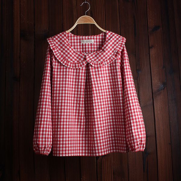 women's blouses shirts fashion women spring autumn comfortable plaid peter pan collar shirts female sweet ruffled pleated shirts blouse, White
women's blouses shirts fashion women spring autumn comfortable plaid peter pan collar shirts female sweet ruffled pleated shirts blouse, White