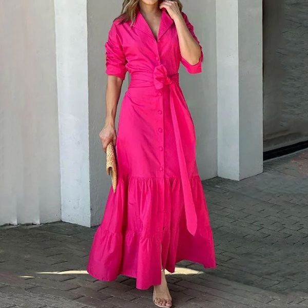 casual dresses liyong women maxi dress fashion elegant long sleeve lapel lace up nipped waist pleated solid color high streetwear 230307, Black;gray
casual dresses liyong women maxi dress fashion elegant long sleeve lapel lace up nipped waist pleated solid color high streetwear 230307, Black;gray