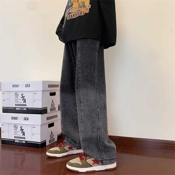 men's pants gradient color men's jeans fashion wide leg straight streetwear male washed denim pants hip hop casual trousers z0306, Black
men's pants gradient color men's jeans fashion wide leg straight streetwear male washed denim pants hip hop casual trousers z0306, Black
