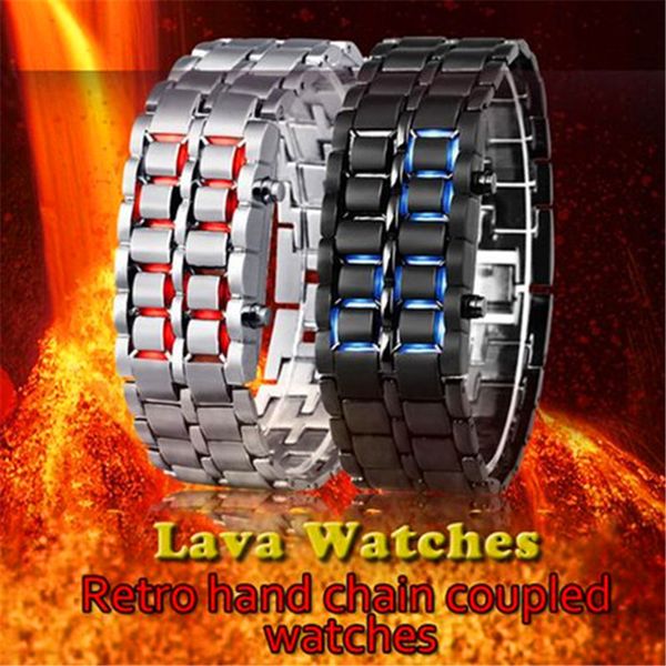 new fashion men women lava iron samurai metal led faceless bracelet watch wristwatch full steel fire digital watch drop ship, Slivery;golden
new fashion men women lava iron samurai metal led faceless bracelet watch wristwatch full steel fire digital watch drop ship, Slivery;golden