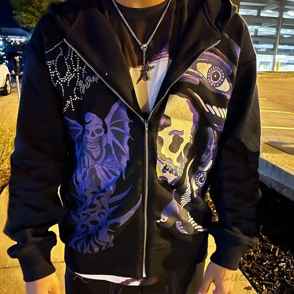men's hoodies sweatshirts skull purple print streetwear oversized jacket goth harajuku y2k clothes grunge zip 230308, Black
men's hoodies sweatshirts skull purple print streetwear oversized jacket goth harajuku y2k clothes grunge zip 230308, Black