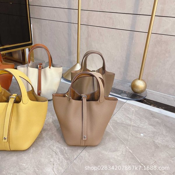 designer original herms can compare high version h family bucket cabbage basket bag real cow leather six color lock litchi grain handbag
designer original herms can compare high version h family bucket cabbage basket bag real cow leather six color lock litchi grain handbag