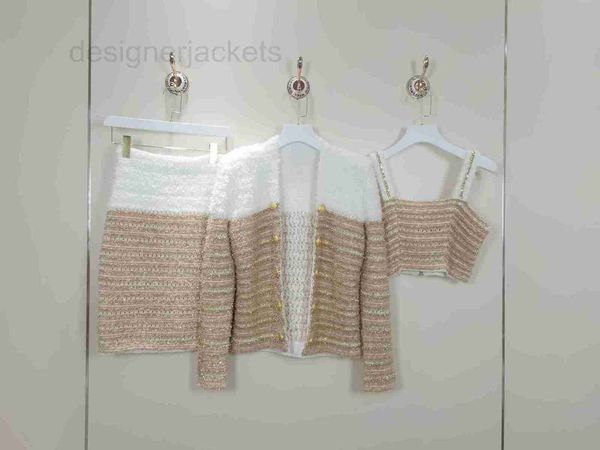 two piece dress designer women's brand sets new autumn winter three piece fashion jacket short skirt sling womens designer casual sprin, White
two piece dress designer women's brand sets new autumn winter three piece fashion jacket short skirt sling womens designer casual sprin, White