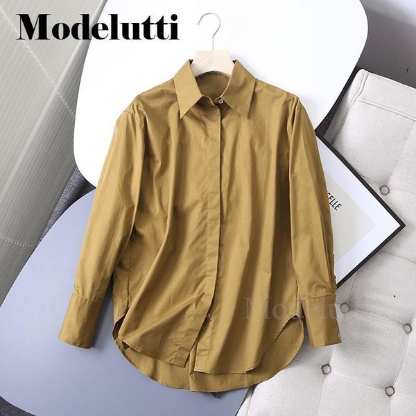 women's blouses shirts modelutti spring summer fashion long sleeve cotton shirt women loose blouses solid color simple casual female 2, White
women's blouses shirts modelutti spring summer fashion long sleeve cotton shirt women loose blouses solid color simple casual female 2, White