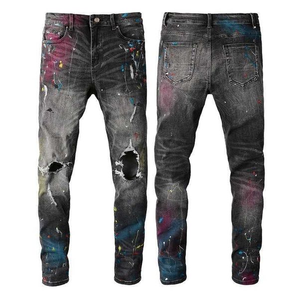 desinger brand tshirts mairi trend distressed jeans men's speckle ink spray painting graffiti elastic slim high street denim, Blue
desinger brand tshirts mairi trend distressed jeans men's speckle ink spray painting graffiti elastic slim high street denim, Blue