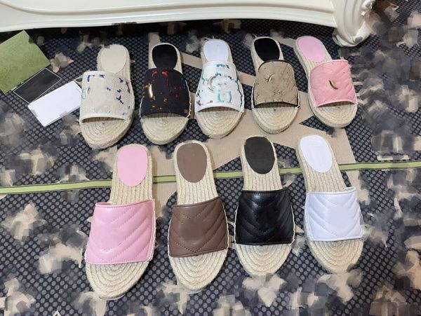 2023 summer slippers designer womens laides double g flat sandal sandals embroidery canvas fisherman slides fashion straw weave kniteed slid, Black
2023 summer slippers designer womens laides double g flat sandal sandals embroidery canvas fisherman slides fashion straw weave kniteed slid, Black