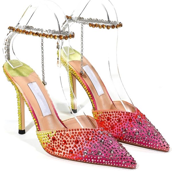 sandals summer women high heel chains ankle strap sandals bridal evening party crystal pointed toe shoes 34-chc-26 230307, Black
sandals summer women high heel chains ankle strap sandals bridal evening party crystal pointed toe shoes 34-chc-26 230307, Black