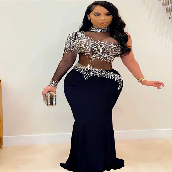plus size dresses evening fashion turtleneck diamonds net yarn see through dress for women party elegant clothing wholesale 230307, Black
plus size dresses evening fashion turtleneck diamonds net yarn see through dress for women party elegant clothing wholesale 230307, Black