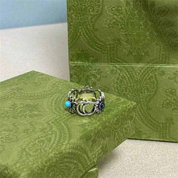 vintage metal daisy flowers style womens rings designer love double g pattern dark blue colored stones cryatals charm rings creative shinnin, Silver
vintage metal daisy flowers style womens rings designer love double g pattern dark blue colored stones cryatals charm rings creative shinnin, Silver