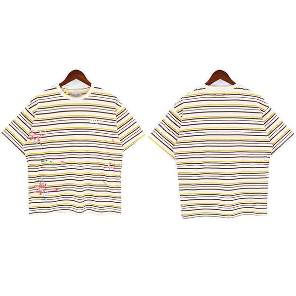 spring and summer new stripe personalized hand-painted pattern men's and women's same summer t-shirt, Black;white
spring and summer new stripe personalized hand-painted pattern men's and women's same summer t-shirt, Black;white