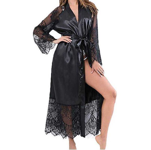 new women long lace satin robe sleepwear night gown babydoll nightie robe silk satin robes bridal wedding bridesmaid gown kimono, Black;red
new women long lace satin robe sleepwear night gown babydoll nightie robe silk satin robes bridal wedding bridesmaid gown kimono, Black;red